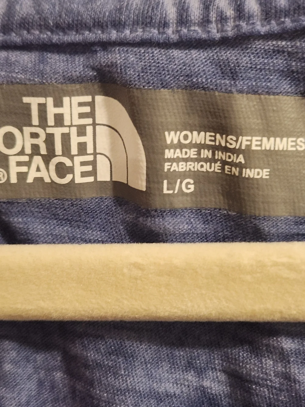 The North Face Women's Heathered Blue V-Neck Short Sleeve Tee L Euc - Picture 2 of 3